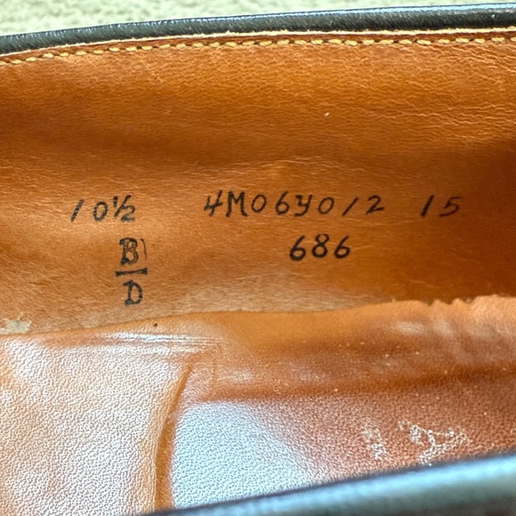 Alden 686 Last Full Strap Calf Leather Loafers Size 10.5 B/D Split Last - Picture 8 of 9
